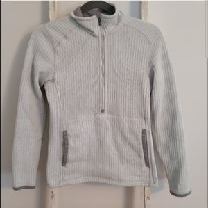 Patagonia small gray women's ribbed better sweater quarter zip pullover